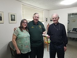 We donate to the parish food pantry